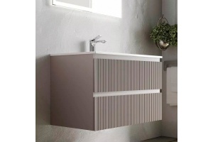 Тумба под раковину Sancos Snob R 100 левая темно-бежевая - 2