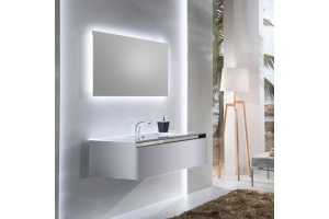 Тумба с раковиной Sanvit Кубэ-1 100 белый глянец - 2