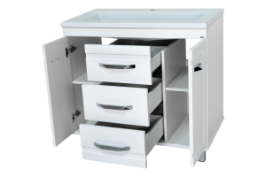 Тумба с раковиной Misty Терра 90 белая глянцевая - 2