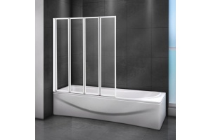 Шторка на ванну Cezares Relax V-4-90/140-C-Bi стекло прозрачное