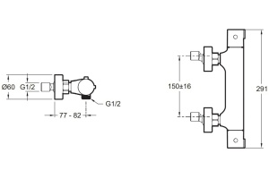 Термостат Jacob Delafon Brive E24334-CP для душа - 2