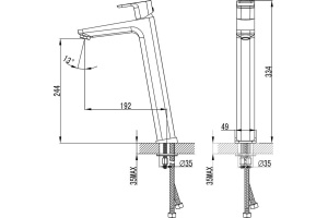 Смеситель для раковины Ravak 10° хром (X070091) - 3