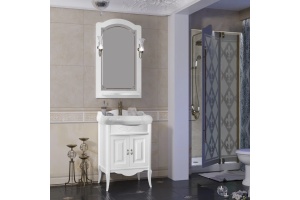 Зеркало с полкой Opadiris Лоренцо 60 белый матовый - 2