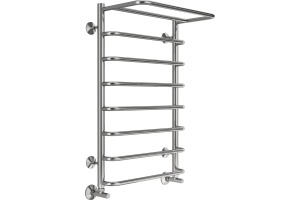 Водяной полотенцесушитель Terminus Полка П8 500x800 с полкой Хром - 2