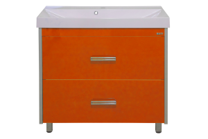 Джулия QVATRO - 90 Тумба с 2 ящ оранжевая