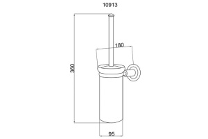 Ершик для унитаза настенный Boheme Murano хром с коричневым - 2