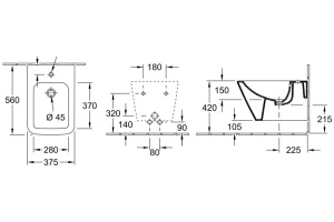 Биде подвесное Villeroy & Boch Finion белое - 2