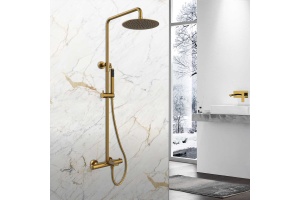 Душевая стойка Vincea Vogue термостатическая золото - 2