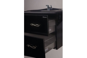 Тумба с раковиной Bellezza Версаль 90 черная - 3