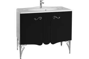 Тумба с раковиной Bellezza Эстель 90 черная