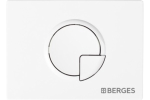 Кнопка смыва Berges Wasserhaus Novum R4 белый, матовый