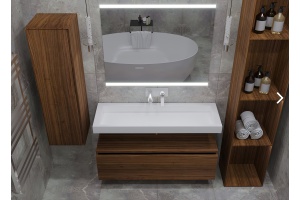 Раковина - столешница Armadi Art Flat Calacatta 100 белый - 2