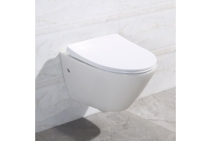 Унитаз подвесной BelBagno Alpha безободковый, с сиденьем микролифт BB2177SC - 2