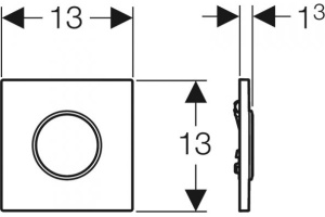 Ручной пневмопривод смыва Geberit Sigma 10 116.015.KJ.1 для писсуара - 2