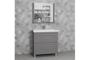 Тумба с раковиной напольная Санта Венера 80 серый - 3