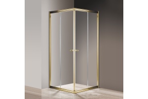 Душевой уголок Cezares Giubileo-A-2-90 прозрачное стекло, золото