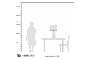 Настольная лампа декоративная LUMINA DECO Briston LDT 303 CHR+BK - 2