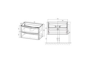 Комплект мебели Vincea Paola 80 светлое дерево - 3