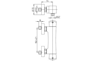 Термостатический смеситель Paini Lady 89YO511TH для душа - 2