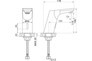 Смеситель для раковины IDDIS Pulse сенсорный PULSBS0i86 - 3