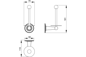Бумагодержатель Timo Nelson 160044/02 антик - 2