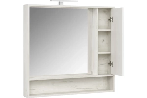 Зеркало-шкаф Aquaton Флай 100 белый-светлое дерево - 3