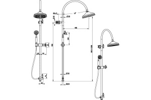 Душевая стойка Boheme Brillante 403 - 2
