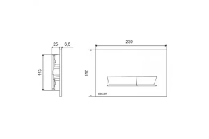 Кнопка смыва Excellent Platto черная - 2