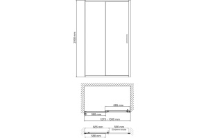 Душевая дверь в нишу Wasserkraft Main 41S30 - 3