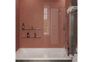 Шторка на ванну STWORKI Стокгольм GV-861 MT 75х150 см, профиль хром матовый