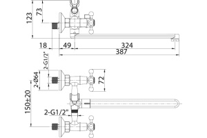 Смеситель Milardo Duplex DUPSBL2M10 универсальный - 3