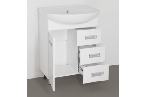 Тумба с раковиной Style Line Ирис 65 белая - 2