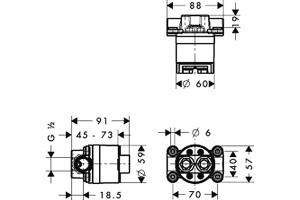 Скрытая часть Axor Starck 10902180 - 2
