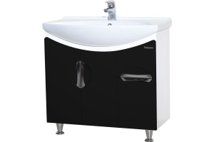 Тумба с раковиной Bellezza Лагуна 75 черная - 2