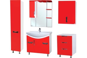 Зеркало-шкаф Bellezza Лагуна 85 L красный - 2
