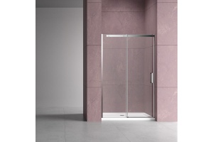 Душевая дверь в нишу Vincea Dice 110x200 профиль хром стекло прозрачное