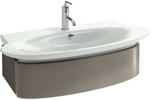 Тумба с раковиной Jacob Delafon Presquile 100 серый титан, 1 ящик