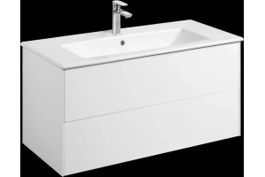 Тумба с раковиной Aquaton Сохо 100 белый глянцевый