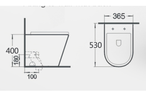 Унитаз приставной Gid TRS-263BM - 2