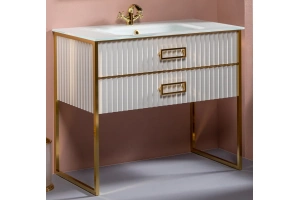 Раковина - столешница Armadi Art Lucido 100 белый - 2