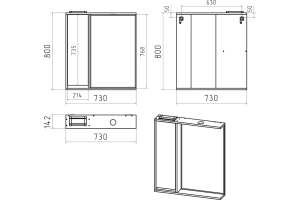 Зеркало Brevita Balaton 75 L, белое (BAL-04075-01-Л) - 3