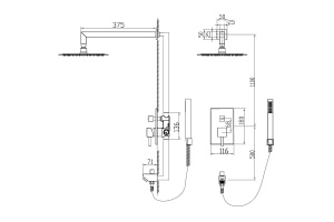 Душевой комплект RGW Shower Panels SP-54 хром - 2
