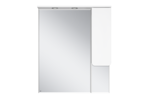 Зеркало-шкаф Misty Чегет 85 правое белое глянцевое