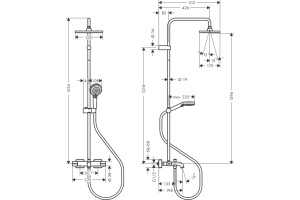 Душевая стойка Hansgrohe Vernis Blend Showerpipe 230 1jet EcoSmart хром - 2