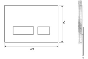 Кнопка смыва Cersanit Movi BU-MOV/Whg/Gl стеклянная, белая глянцевая - 2