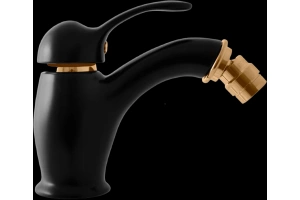 Смеситель для биде Rav Slezak Labe черный матовый - золото