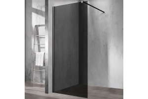 Душевая перегородка Vincea Walk-In 90х200 черный матовый стекло тонированное