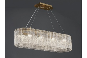 Подвесная люстра Newport 10820 10820/90 brass oval