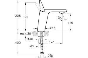 Смеситель для раковины Vitra Memoria хром (A42329EXP) - 2