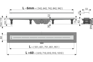 Душевой лоток AlcaPlast APZ18 850M - 3